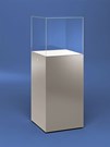 Stuttgart Pedestal Case - 20" Wide x 18" Glass height museum exhibit case, display case, glass display case, museum display case, display showcase