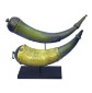 Powder Horns displayed on H-arms
