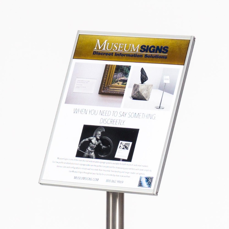 Standing Informational Sign Two Museum Signs Info Stands