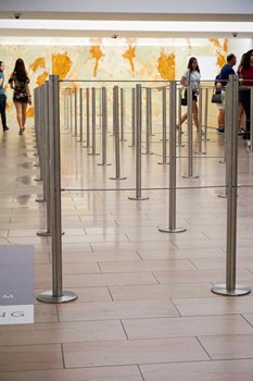 Q-cord Retractable barrier,  Museum guidance, Premium barrier, Magnetic base, Temporary barrier