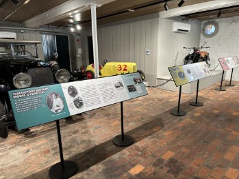 Museum Reader rail, long signage panel, museum information display, Museum Signs
