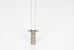 ADE socket mount art stanchion- White stanchion with wood floor mount socket