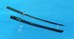 Katana and sheath on acrylic mounts in front of a light blue background