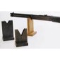 Lever-Action rifle on wooden stands