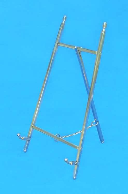Brass Easel for pictures or paintings art -- height 8 depth 5 width  across 6