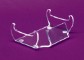 Acrylic mount in front of purple background