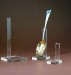 Metal spoon on acrylic stand