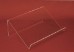 Clear acrylic display mount in front of a red background