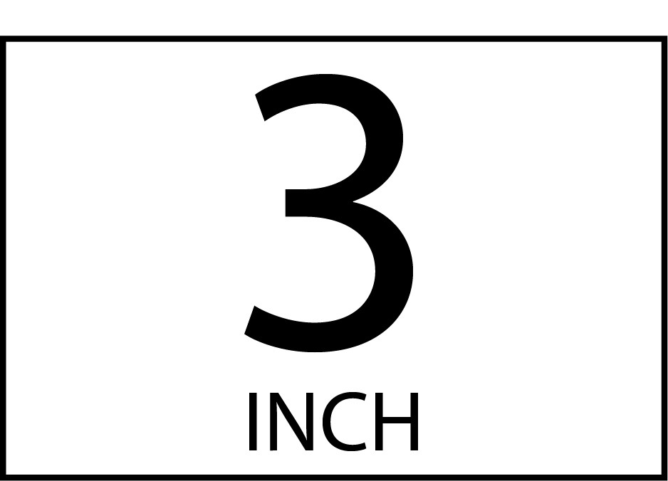 3" High