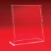 Acrylic mount in front of red background