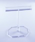 Acrylic T-shaped mount in front of white background