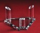 Deluxe 3-Peg Triangle mineral stands, fossil stands, minerals, rocks, gems, fossils, shells, stones, ammonite, geode, cluster, meteor, meteorite, crystals, gemstones